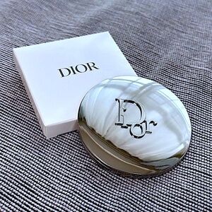 Rare Beautiful Classic HD Dior Silver Double-Sided Magnetic Compact Mirror NWB